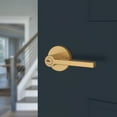thumbnail image 5 of Baldwin Reserve ENSQUCRR141 Entry Handleset Square Lever and Contemporary Round Rose with 6AL Latch and Dual Strike Bright Nickel Finish, 5 of 7