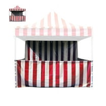 TentandTable Speedy Pop-up Carnival Tent Sidewall Kit Only, Red and White Striped, 10 ft x 10 ft
