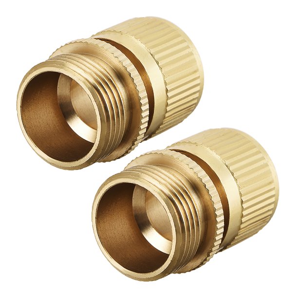 Conectores rápidos de latón macho de 3/4 G de Unique Bargains para grifos de manguera de jardín 2 piezas