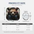 thumbnail image 3 of Daiia Urban Bear With Headphones 2PCS Car Windshield Sun Shade, Foldable Sun Shield for Car Front Window, Auto Sun Blocker Visor Protector Universal for Truck SUV Pickup-Small, 3 of 7