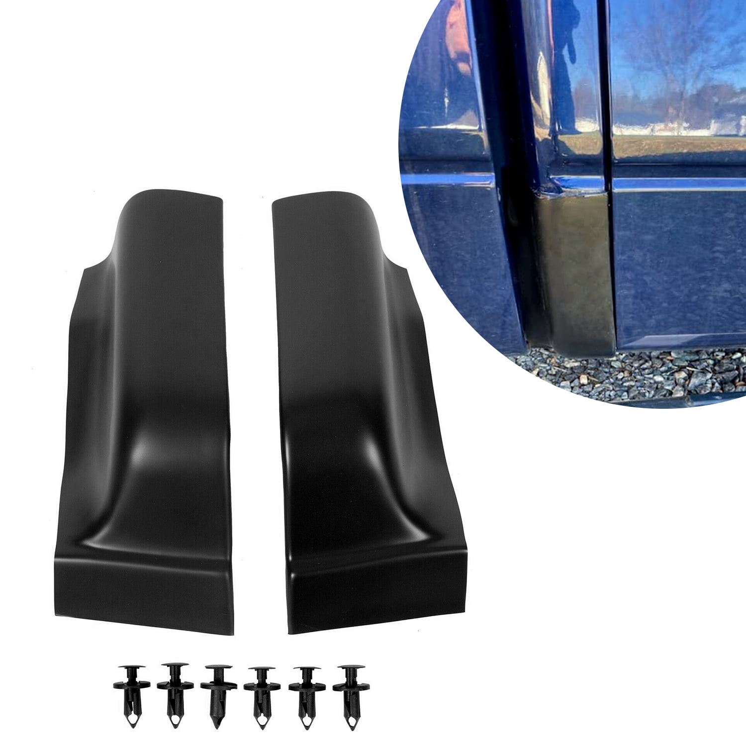 Kojem Black ABS Plastic Cab Corner Covers for 20042008 Ford F150 Crew