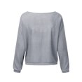 thumbnail image 3 of Innerwin Sweater Winter Warm Ladies Pullover Loungewear Solid Color Thermal Jumper Tops Gray L, 3 of 6