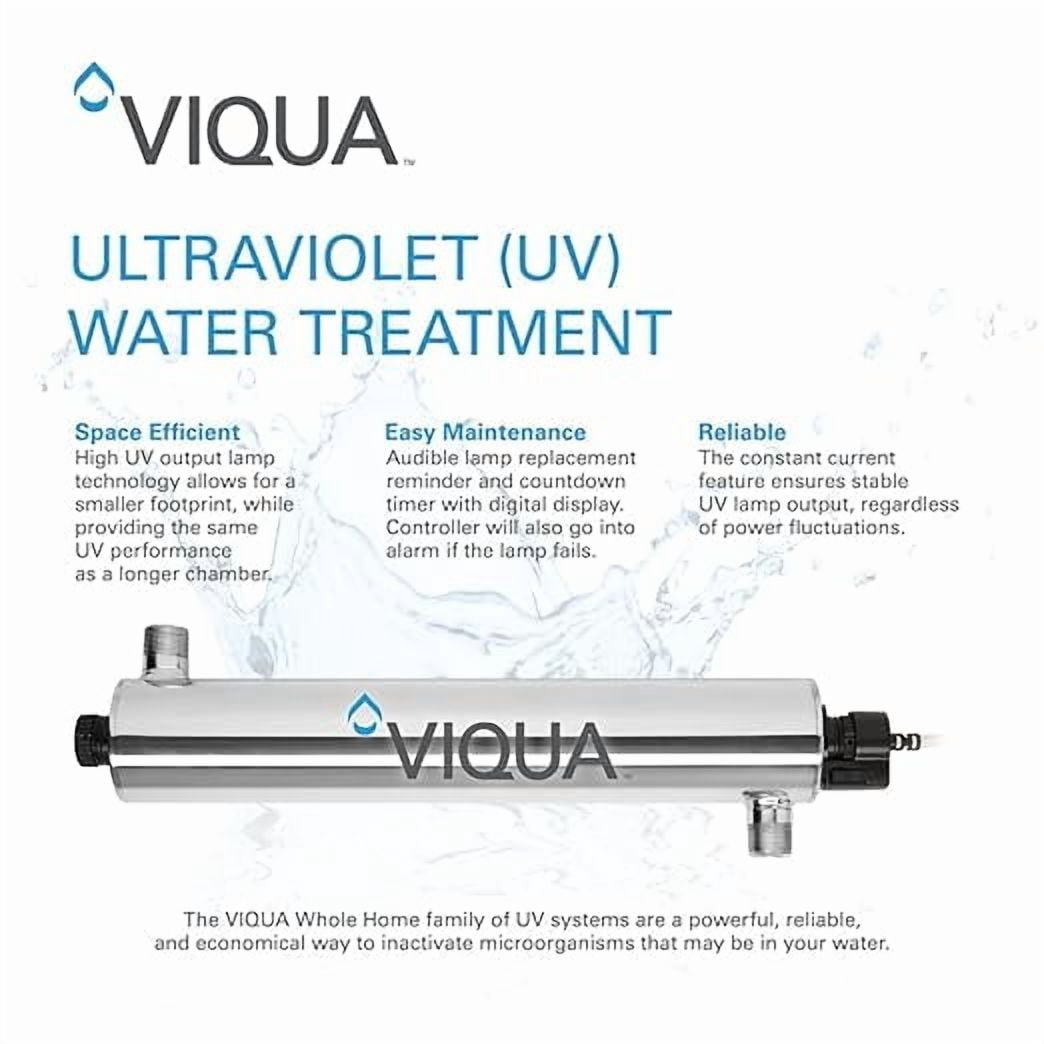 Viqua UV Max Pro10 650647Corded Electric 120 V 140 W Smart Water Heater, 10 lb Capacity with 5 Micron Pre-Filter