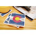 thumbnail image 3 of Mt. Princeton Hot Springs, Colorado, Rustic State Flag (Absorbent Ceramic Coasters Set of 4 Matching Images, Cork Back, Kitchen Table Decor), 3 of 3