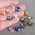 thumbnail image 4 of U8MO 10pcs 14mm Heart Colorful Crystal Glass Loose Beads For Jewelry Making DIY Lot-Green, 4 of 6