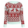 thumbnail image 2 of Crew Cuello de Navidad Pullover Blusa Pullover Reindeer Papá Noel Plazo de Sunnimix Suéter tejido, 2 of 8