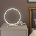 thumbnail image 5 of Desk Lamps for Bedroom,Bedside Table Lamp for Bedroom,Small Bedroom Lamps,Table Lamp,Metal Ring Table Lamp Bedside Table Bedside Lamp,Modern Reduce Lamp/Bedroom/Living Room LED Warm Light,10 Inch, 5 of 7