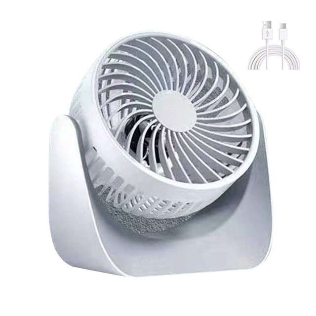 Ventilador recargable USB ventilador silencioso de escritorio portátil rotación de 360°