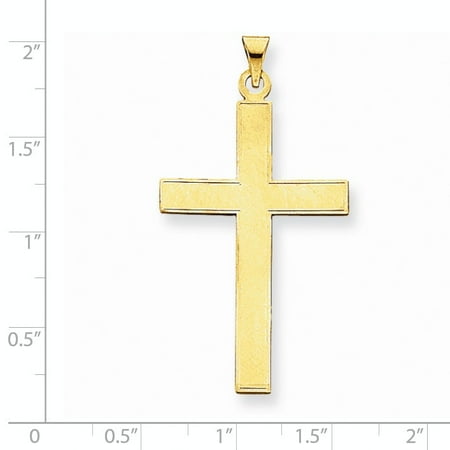 14k Yellow Gold Polished Latin Cross Pendant