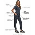 thumbnail image 3 of Green Town Scrubs for Women Scrub Set - Jogger Pant & Zipper Top, 6 Pockets, Easy Care Uniform, 3 of 7
