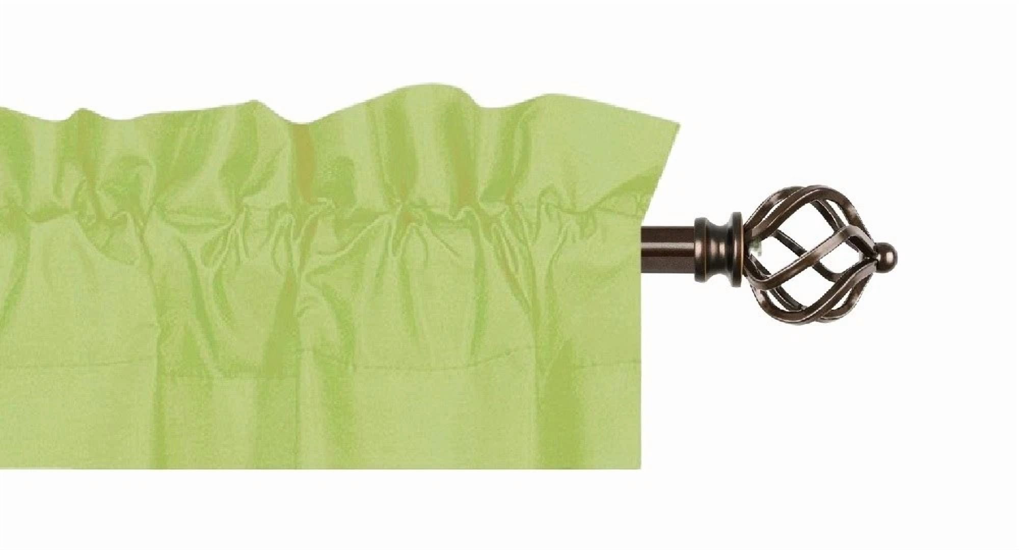 Gorgeous Home Linen Set of 2 Panels Matte Finish Lime Green Solid Window Curtain Rod Pocket R64 84 Length