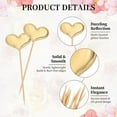 thumbnail image 3 of Uxcell Heart Cupcake Toppers Love Heart Cake Toppers Mini Cupcake Picks, Fit for Birthday Party Cake Decorations Gold, 3 of 7