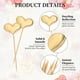 thumbnail image 3 of Uxcell Toppers de Cupcake en Forma de Corazón, Mini Palitos para Pasteles, Adecuados para Bodas, Compromisos y Fiestas de Cumpleaños, Oro/Plata, 3 of 7