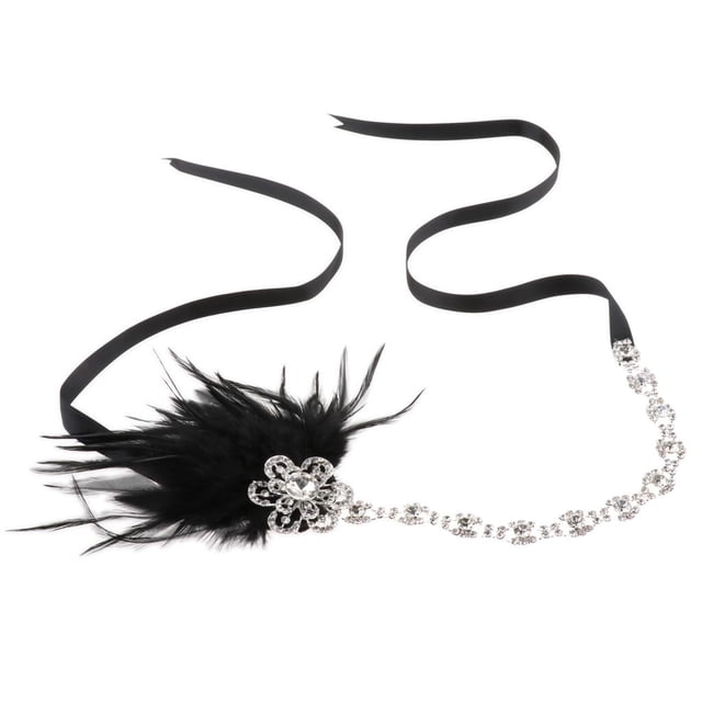 Diadema Flapper Sunnimix Pluma Negro