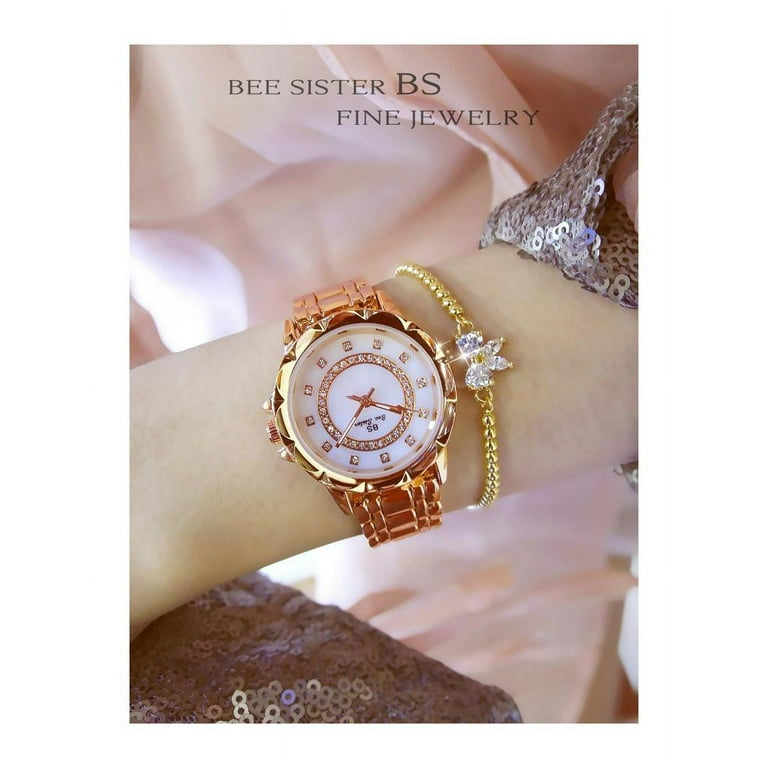 Diamond Women Watch Luxury Brand 2022 Rhinestone Elegant Ladies Watches  Gold Clock Wrist Watches For Women Relogio Feminino Xfcs - Quartz  Wristwatches