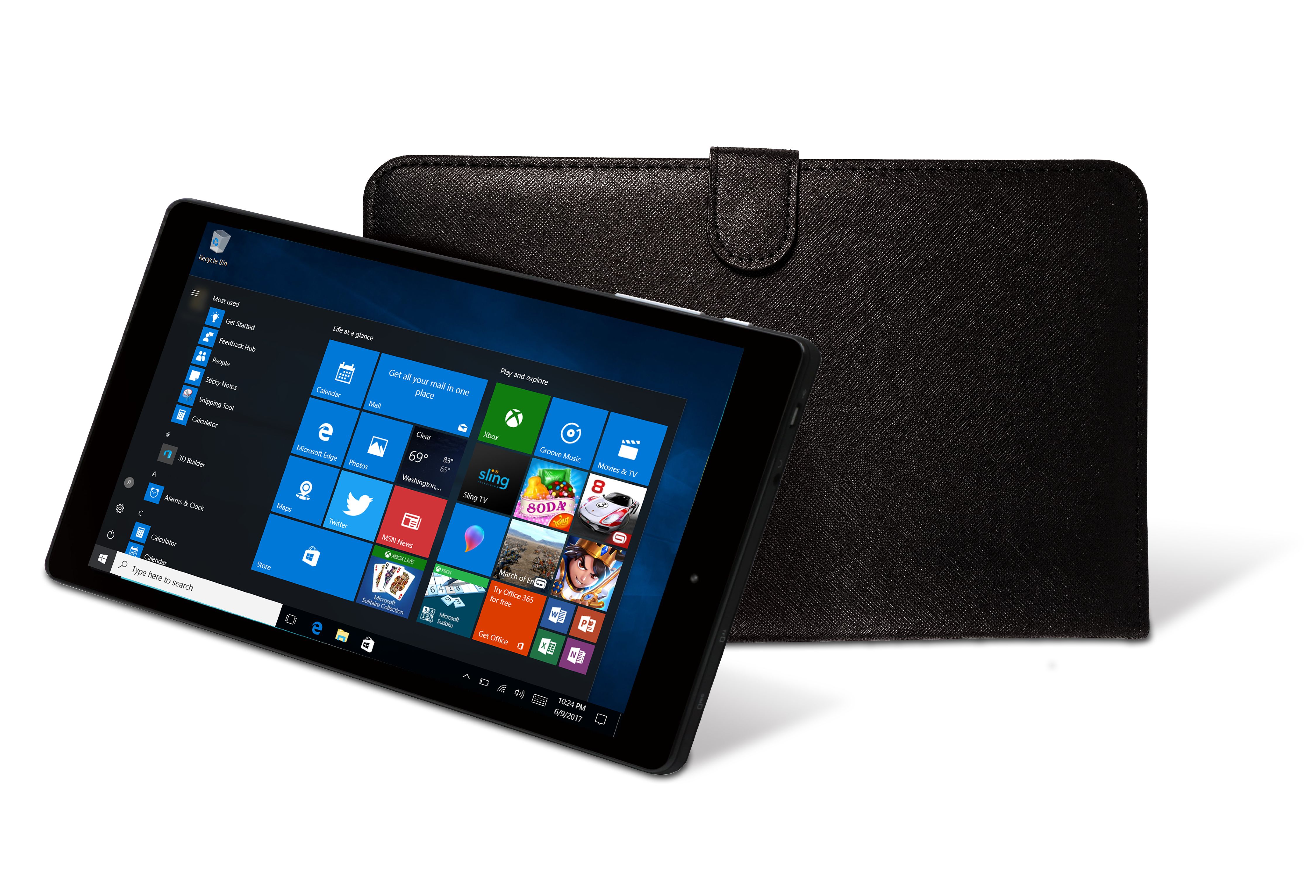 Ematic Intel 8" 16GB with Windows 10 Quad-Core Touchscreen Tablet with Leather Keyboard Case and Bluetooth 4.0 - image 5 of 6