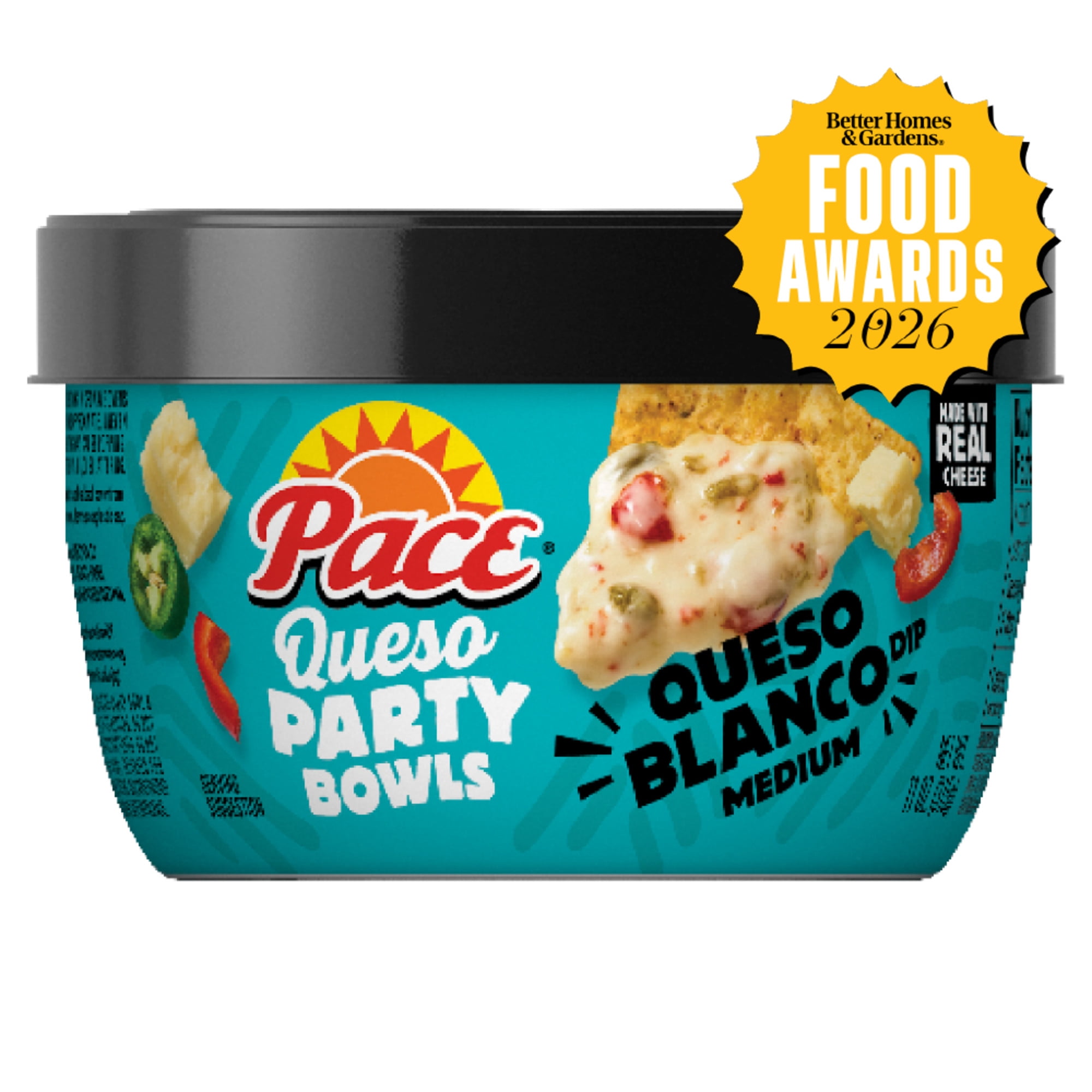 (3 pack) Pace Queso Blanco Dip, Cheese Dip, 11 oz Microwavable Bowl