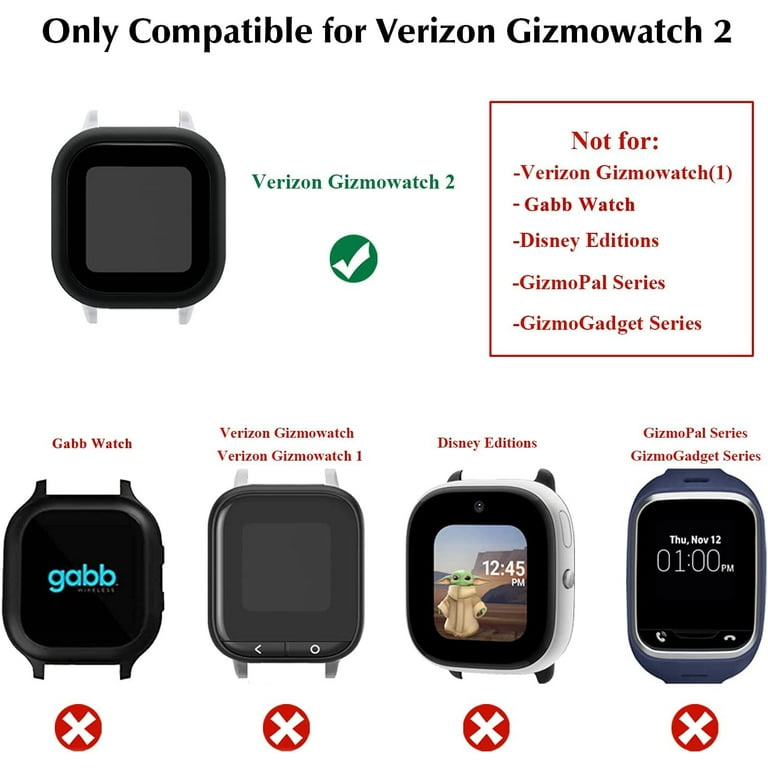 4 Pack Compatible with Gizmo Watch 2 Screen Protector Hard PC