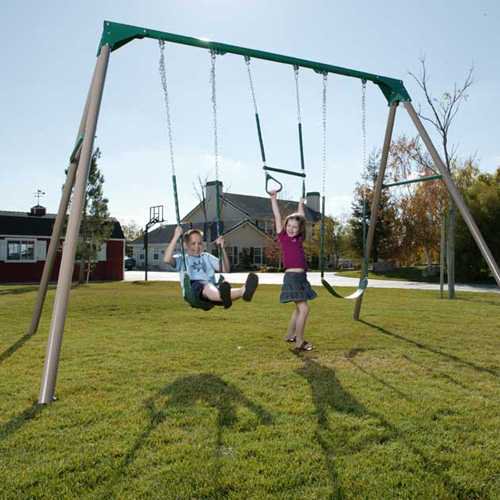 Lifetime 10 Foot Metal Deluxe Swing Set Earthtone 290038