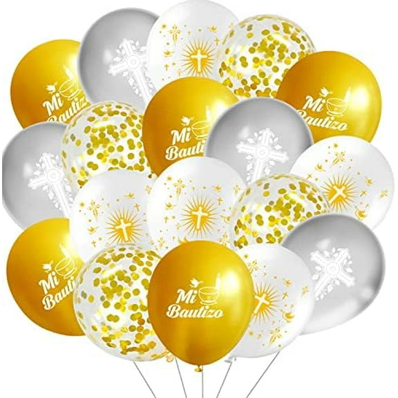 50Pcs Mi Bautizo Balloons Cross and Dove Balloons for Baptism Decorations Christening First Communion Mi Bautizo Decorations Baby Shower$$Electronics Accessories