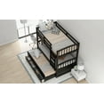 thumbnail image 6 of CoSoTower Twin Over Twin Wood Bunk Bed With Trundle And Drawers, Espresso, 6 of 9