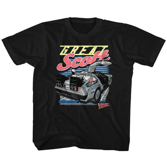Back to the Future Great Scott Black Toddler T-Shirt