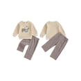 thumbnail image 2 of BemeyourBBs Baby Boy Thanksgiving Outfit Turkey Long Sleeve Sweatshirt Plaid Pants, 2 of 9