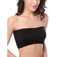 thumbnail image 3 of Women's Padded Bandeau Bra Strapless Basic Layer Tube Top Plus Size 1-3 Packs, 3 of 6