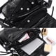 thumbnail image 3 of Bolso bandolera con cremallera para mujer | Monedero de piel sintética para teléfono con correa ancha ajustable | 6 bolsillos con cremallera para cartera, llaves y pasaporte | Para viajes, escuela y, 3 of 6