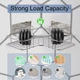 thumbnail image 3 of Deago Corner Shower Caddy Stainless Steel Wall Mounted Bathroom Shelf with Adhesive Storage Organizer for Toilet Dorm Kitchen (Silver), 3 of 9
