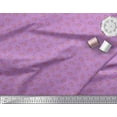 thumbnail image 3 of Soimoi Purple Modal Satin Fabric Monster Lips & Teeth Face Print Sewing Fabric Yard 42 Inch Wide, 3 of 3
