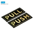 thumbnail image 3 of Unique Bargains Push Pull Door Sign 2'x5' PVC Adhesive Horizontal Pull Push Sticker Golden 4 Set, 3 of 6