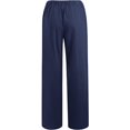 thumbnail image 3 of Women's Low Waist Wide Leg Linen Flare Pants Casual Drawstring Loose Plus Size Lounge Trousers with Pockets, 3 of 6