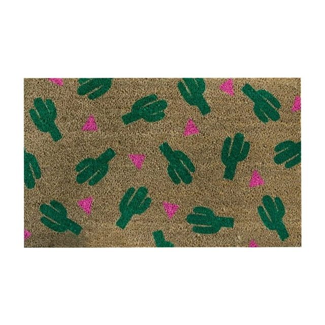 16x24 Inch Entrance Mats for Front Door Coir Doormat Holder Door Matts Indoor Entrance Spring Rugs for Kitchen Home Non Slip Doormat Indoor Doormat for Indoor or Outdoor Use, Green Cactus