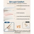 thumbnail image 4 of GARVEE Oversized Heated Comforter Blanket,104"X90" Cal King Size Ruffle Electric Quilt with Wireless LCD Controller,6 Heat Levels&1-10H Timer,ETL Certified,White, 4 of 10
