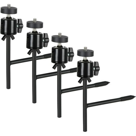 4 Pcs Trail Camera Tree Mounts 1/4 X 20 T Shape Screw Trail Camera Tree Mount,360° Rotatable Interface Trailcam Holder for Hunting,Easy Installation and Carry