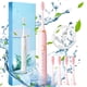 thumbnail image 1 of Cepillos de dientes manuales, extra suaves, con 5 cabezales y 5 modos de limpieza, resistente al agua IPX7. Cepillo de dientes eléctrico nuevo., 1 of 5