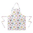 thumbnail image 2 of Pioneer Flower Floral Print Pattern Apron for Women and Men, Cotton Linen Waterproof with Pockets, Adjustable, 33x27 Inch for Kitchen, Gardening, BBQ, Salon, 2 of 6