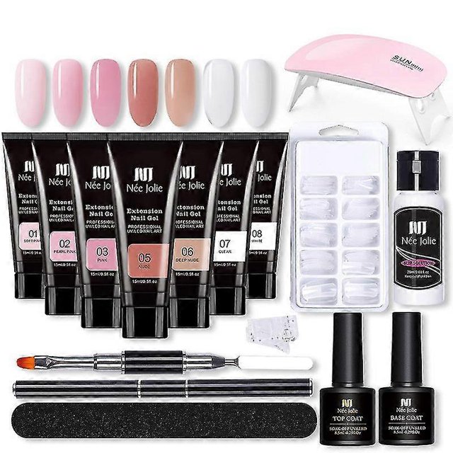 Nail Set With Nail Dryer Nail Polygels Polish Gel Set Soak-off Nail Art Tools Sets For Beginners
