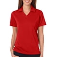 thumbnail image 1 of UltraClub 8320L Ladies Jacquard Polo Shirt -Red-Large, 1 of 2
