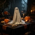 thumbnail image 5 of Homellea Gold Sequin Ghost Halloween Decoration 9.1 in, Freestanding Glitter Ghost Tabletop Decor for Mantel, Shelf, Entryway, Tiered Tray, Party and Spooky Home Decorations, 5 of 6