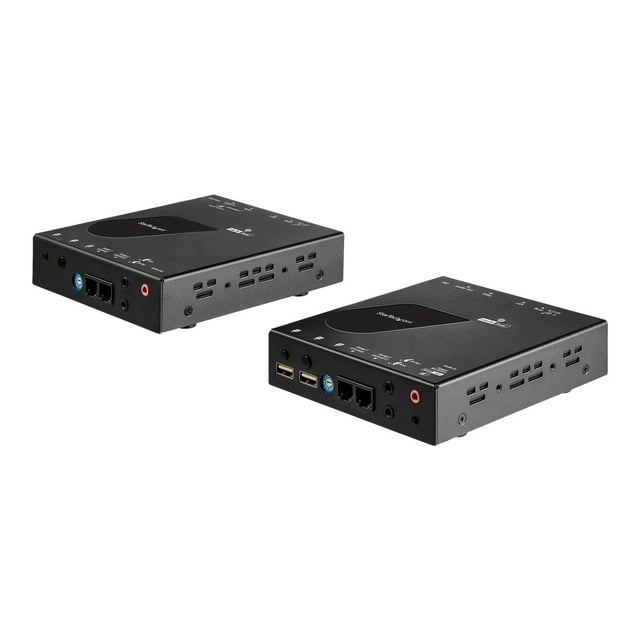StarTech.com Extension HDMI KVM sur Réseau IP - 4K 30Hz HDMI et USB sur IP LAN Ou Cat5e/Cat6 Ethernet (100m/330 Pieds) - Console KVM à Distance - Extension Vidéo/audio - HDMI - jusqu'à 62.2 miles - Conforme TAA