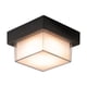 thumbnail image 2 of Lámpara Colgante de Hierro - Luminaria de Techo Impermeable para Exteriores, Ideal para Terraza, Entrada, Pasillo, Patio o Balcón - Aplique de Pared Moderno Negro, 16 X 16 X 10 Cm, 2 of 7