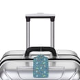 thumbnail image 3 of Rocae Teeth Cosmonaut for Leather Luggage Baggage Tags ID Label Privacy Cover ID Label with Stainless Steel Loop and Address Card, 3 of 5