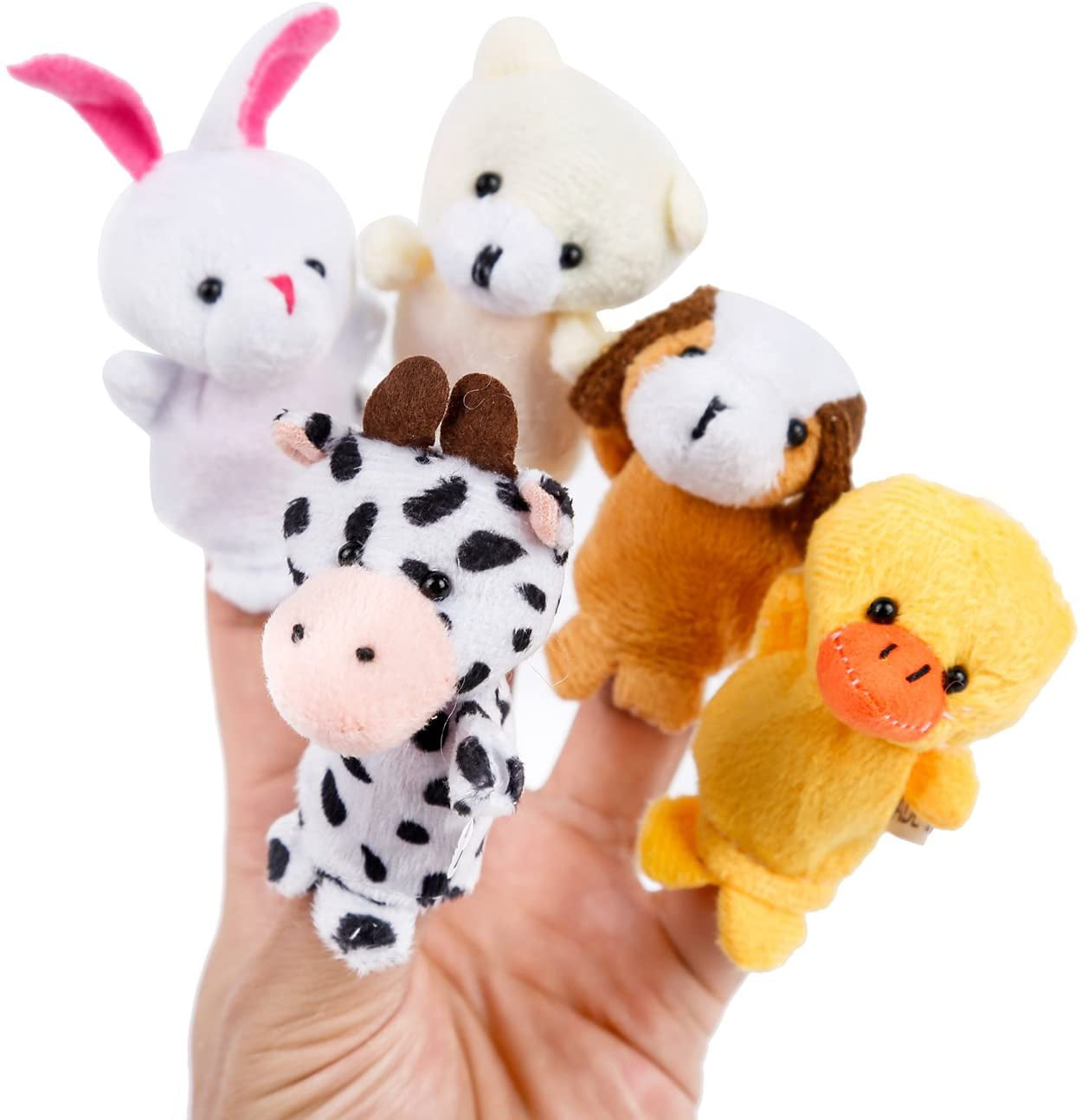 Realistic Finger Puppet Finger Rhino Animal Dolls Kids Boys & Girls Toy #5 