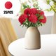 thumbnail image 5 of Hortensias artificiales | Arreglo floral de espuma de 25 piezas para decoración de bodas, regalo de San Valentín y centros de mesa para fiestas | Rojo, blanco, rosa, morado, beige, vino y gris, 5 of 6