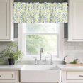thumbnail image 3 of Yellow Spring Floral Rod Pocket Curtain Valance, Flowers Leaves Pastoral Botanical Farmhouse Window Valance for Living Room, Bedroom, Kitchen 54"W x 18"L, 3 of 9