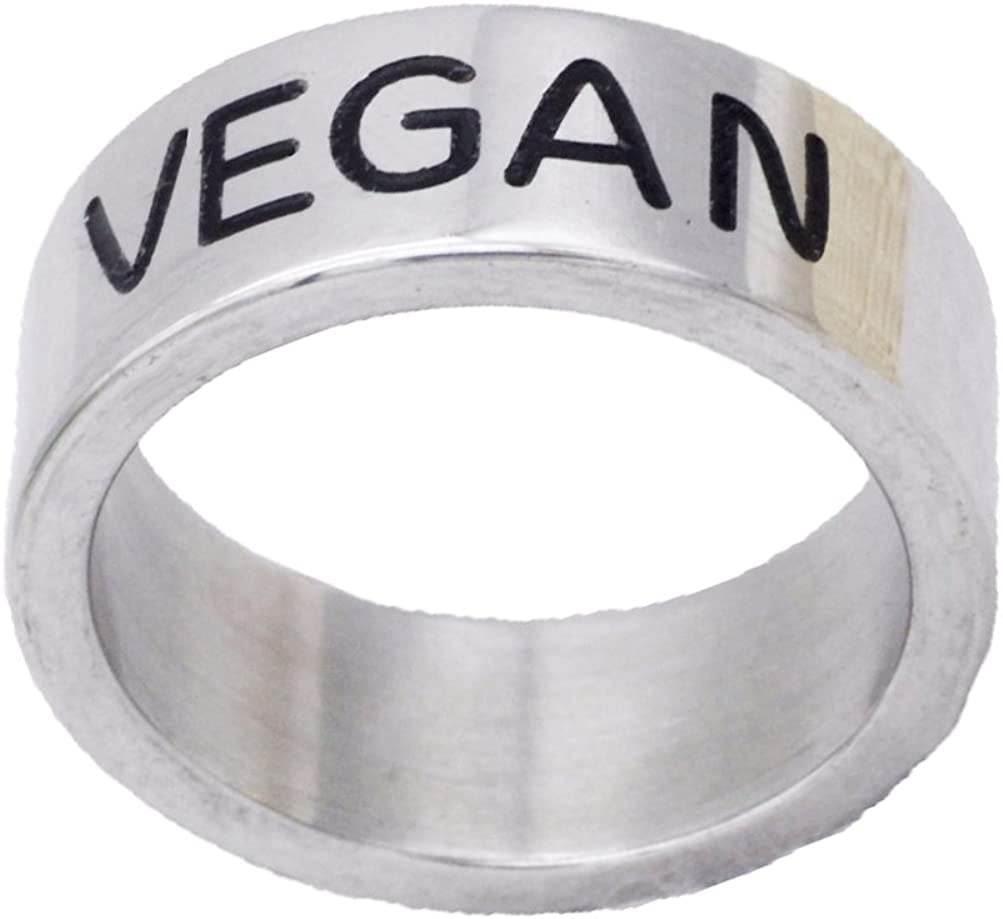 krokodil Fruit groente routine QWZNDZG Vegan Ring Jewelry Vegetarian Symbol Ring Gift for Vegetarian -  Walmart.com