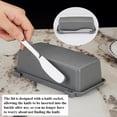 thumbnail image 4 of shiyou-Butter Dish with Lid for Countertop, Butter Crock with Stainless Steel Multipurpose Butter Knife, Butter Container, Kitchen Gift for Wife, Mother, 4 of 4
