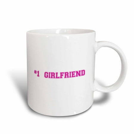 3dRose #1 Girlfriend - Number One Best girlfriend - Romantic couple gifts dating anniversary Valentines day - Ceramic Mug,